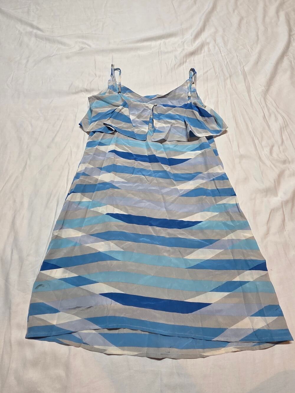Joie Blue and White Striped Spaghetti Strap Dress